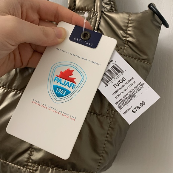 Gold / Bronze Quilted Puffer Small Handbag / Crossbody Bag - Picture 7 of 15